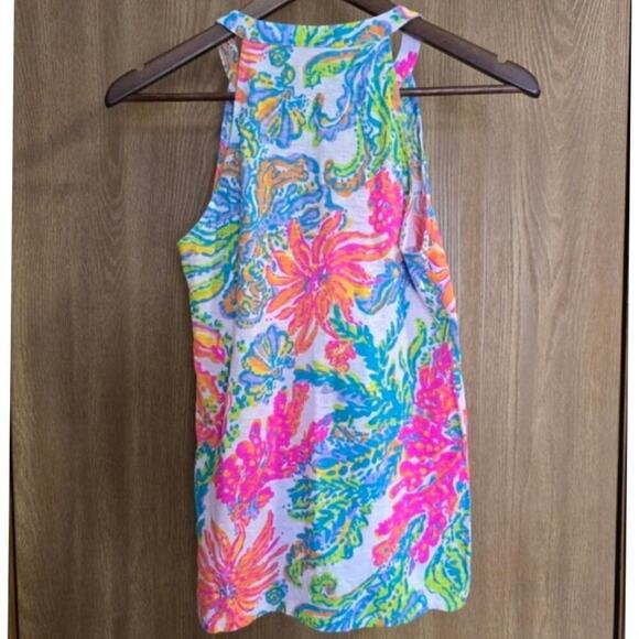 Lilly Pulitzer Arya Lovers Coral Tank Top - Picture 2 of 7